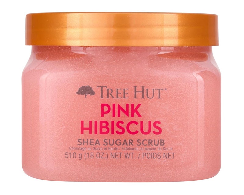 Tree Hut Pink Hibiscus Shea Sugar Scrub  Exfoliating Body Scrub Removes Dead Dry Skin for a Soft  Hydrated Feel  Nourishing Essential Body Care  510 Gms - Image 1