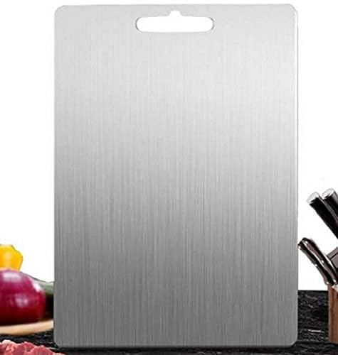Halsey Stainless Steel Chop Board Large for Kitchen - Chef's Steel Cut Board- Cut Board-chop Board Steel (CHOP Board Large (30X40) CMS) - Image 1