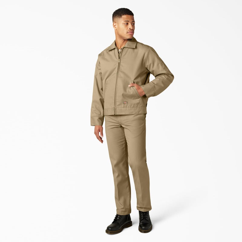 Dickies Men's Lined Eisenhower Jacket, Khaki, Large - Image 3