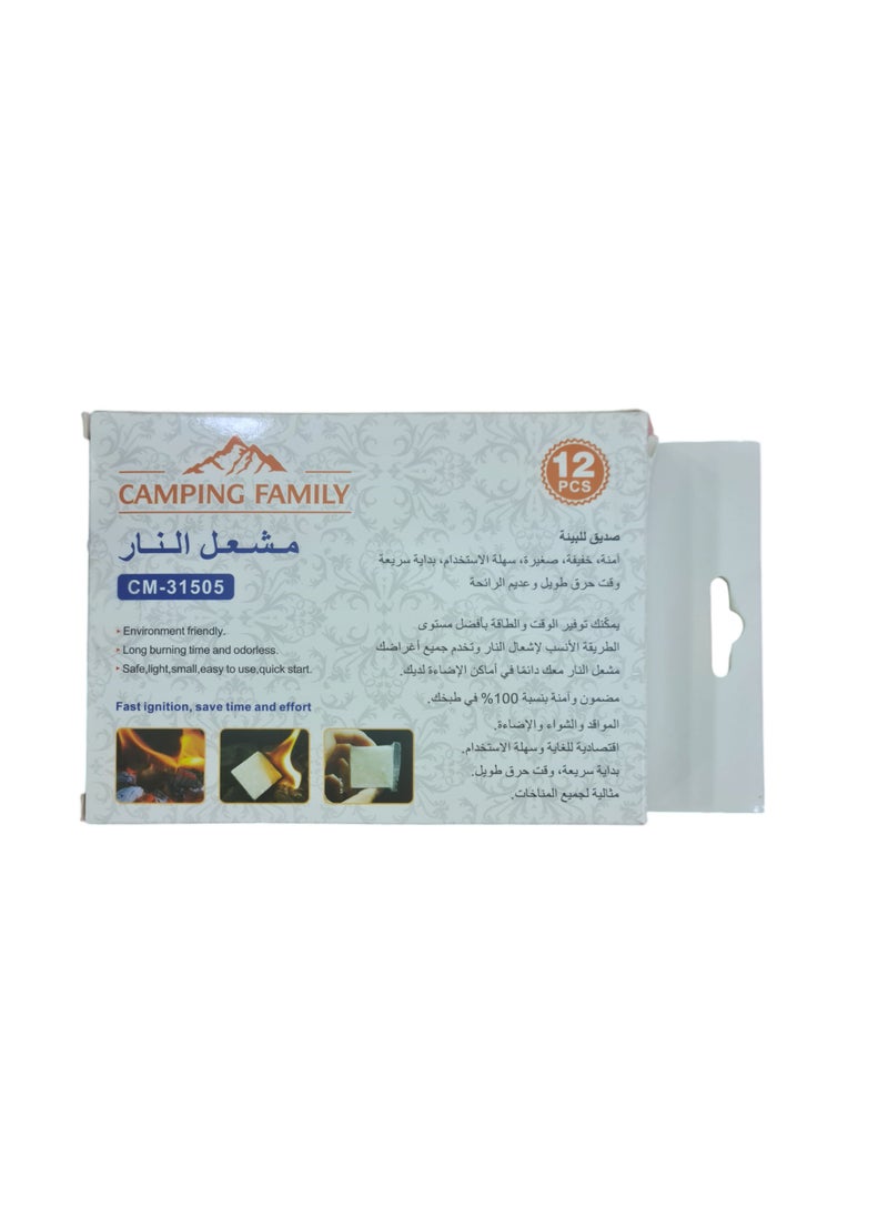 عائلة التخييم 36 مكعبات إشعال النار الناعمة شديدة الاشتعال  - Image 2