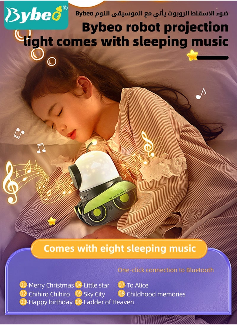 Bybeo Night Light Projector for Kids, Star Projector & Bluetooth Music, Robot Night Light, Rechargeable Lamp, Boy's Birthday Gift for Bedroom Decor, 360° Rotation and Bluetooth, 21 Scenes+6 Lights+ Music  - Image 4