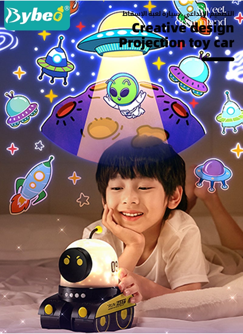 Bybeo Night Light Projector for Kids, Star Projector & Bluetooth Music, Robot Night Light, Rechargeable Lamp, Boy's Birthday Gift for Bedroom Decor, 360° Rotation and Bluetooth, 21 Scenes+6 Lights+ Music  - Image 3