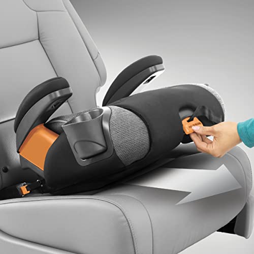 Chicco مقعد سيارة Chicco KidFit Zip Plus 2 في 1 مع حزام تحديد الموضع، مقعد مع ظهر وبدون ظهر، للأطفال من عمر 4 سنوات وما فوق ومن وزن 40-100 رطل. | ثور/أسود/رمادي - Image 3