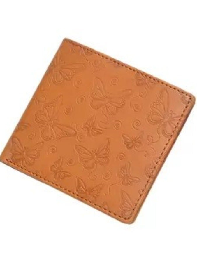 إف اي أس  محفظة FIS إيطالية من البولي يوريثين بتصميم ثنائي الطي من البولي يوريثين للرجال، نافذة لبطاقة الهوية، 6 فتحات للبطاقات، جيبان جانبيان، مقصورات مقسمة للفواتير، لون بني، مقاس مغلق 100 × 105 ملم - FSPQBRD5