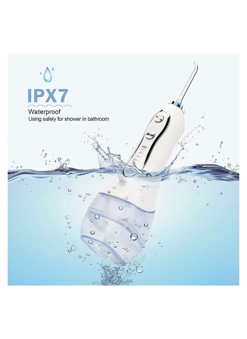 Faylor - 300ML Water Flosser Cordless for Teeth,Electric Teeth Flosser Dental with 5 Modes and 6 Jet Tips, IPX7 Waterproof, USB Charged Portable Teeth Cleaner with Travel Bag - Image 1