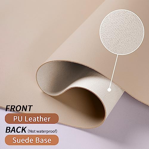 Bloss Leather Desk Pad and Keyboard Wrist Rest, Large Mouse Pad + Keyboard Pad+Mouse Wrist Support, Non-Slip Desk Mat Protector for Office, Home (35.4×15.7 Inches,Beige) - Image 5