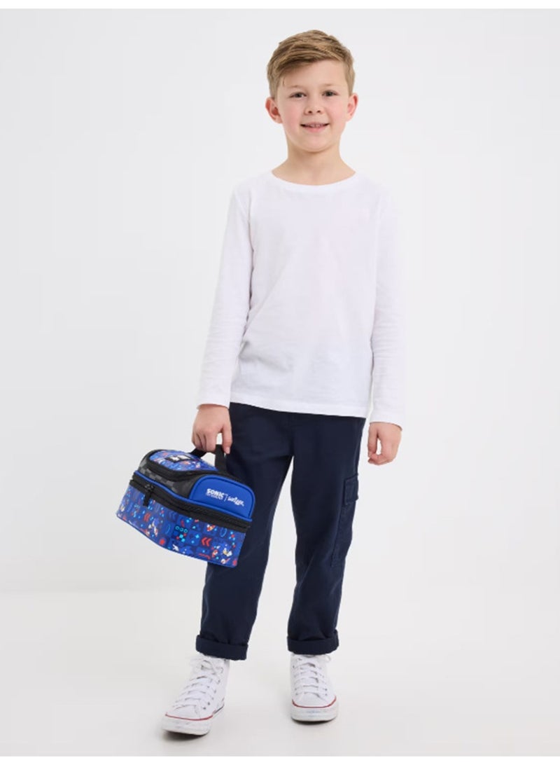 Smiggle lunch bag from Australia: a large-capacity, lightweight cartoon-themed lunch bag with a Sonic cartoon design, perfect for students. - Image 4