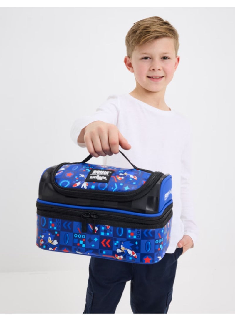 Smiggle lunch bag from Australia: a large-capacity, lightweight cartoon-themed lunch bag with a Sonic cartoon design, perfect for students. - Image 5