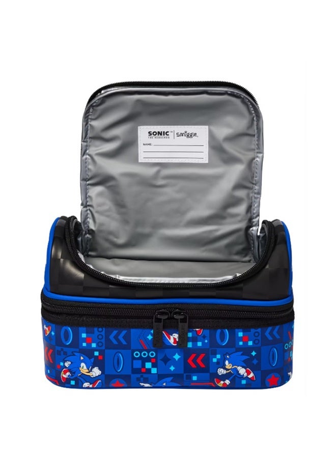 Smiggle lunch bag from Australia: a large-capacity, lightweight cartoon-themed lunch bag with a Sonic cartoon design, perfect for students. - Image 2