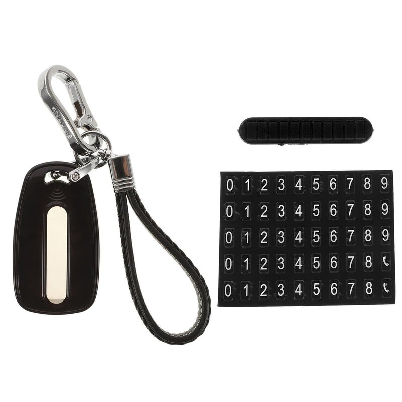 TPU Key Fob Cover with Woven Lanyard and Number Tag for Mid Size Compact SUV Sedan - Image 2