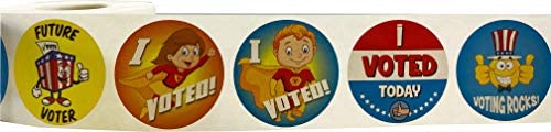 InStockLabels.com I Voted Stickers for Kids, Colorful 1.5" Inch Round Election Day Labels, 500 Count - Educational Voting Stickers for School Events and Classroom Lessons - Image 3