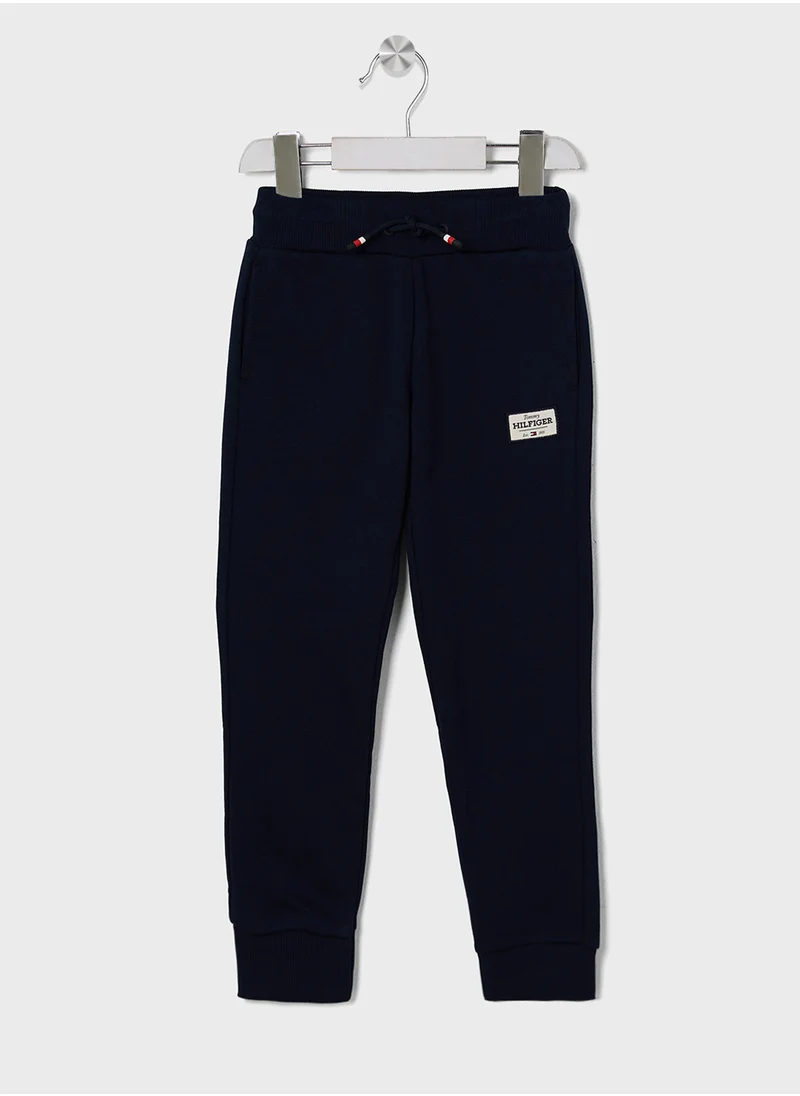 TOMMY HILFIGER Kids Monotype 1985 Label Logo Sweatpants