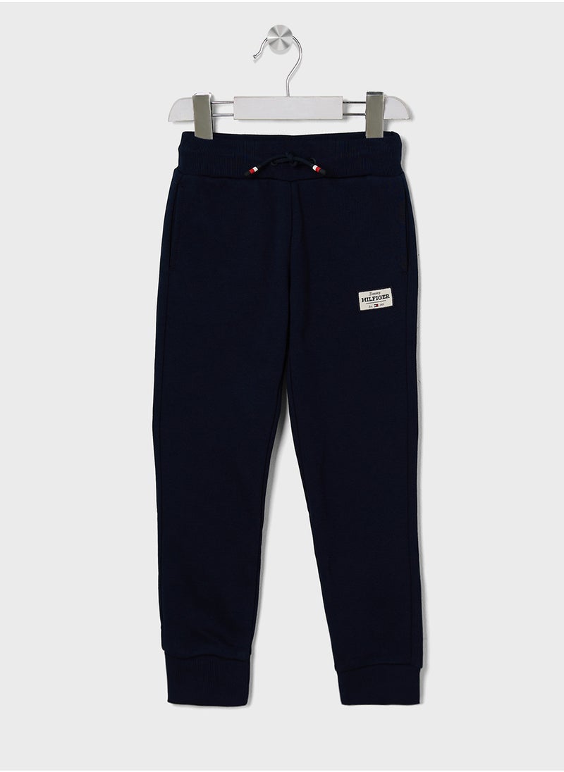 TOMMY HILFIGER Kids Monotype 1985 Label Logo Sweatpants  - Image 1