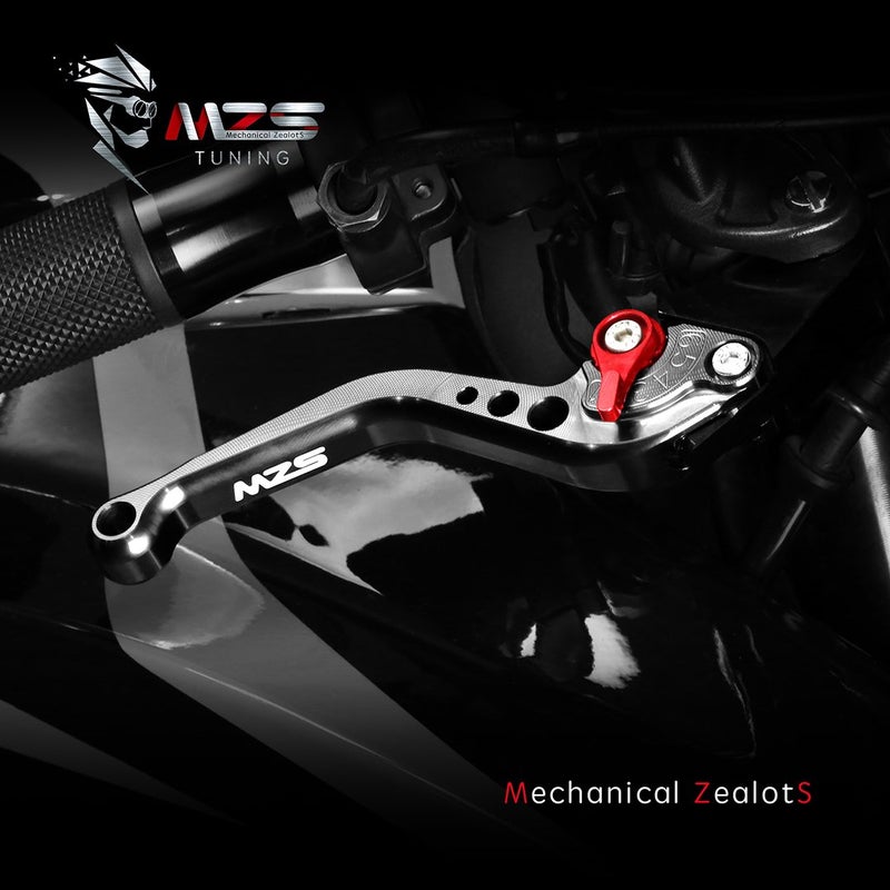 MZS مكابح دبابات MZS السوداء وقابض قصير قابل للتعديل متوافق مع MT07 FZ07 14-24 / FJ09 FZ09 MT09 Tracer 15-20 / Tenere 700 19-24 / XSR700 16-25 / XSR900 16-21 - Image 2