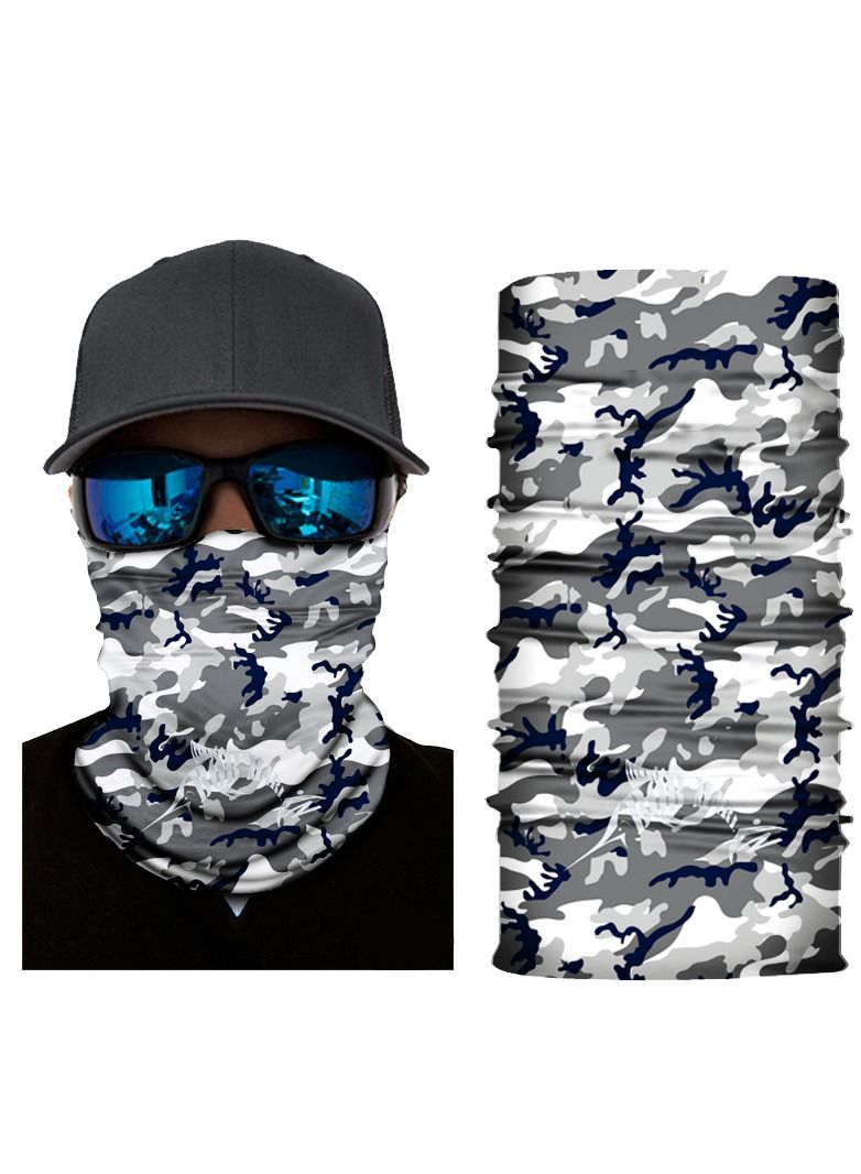 BOB MARLIN Marlin Uv+Protection Face Shield Bandana Bob Camo Grey - Image 2
