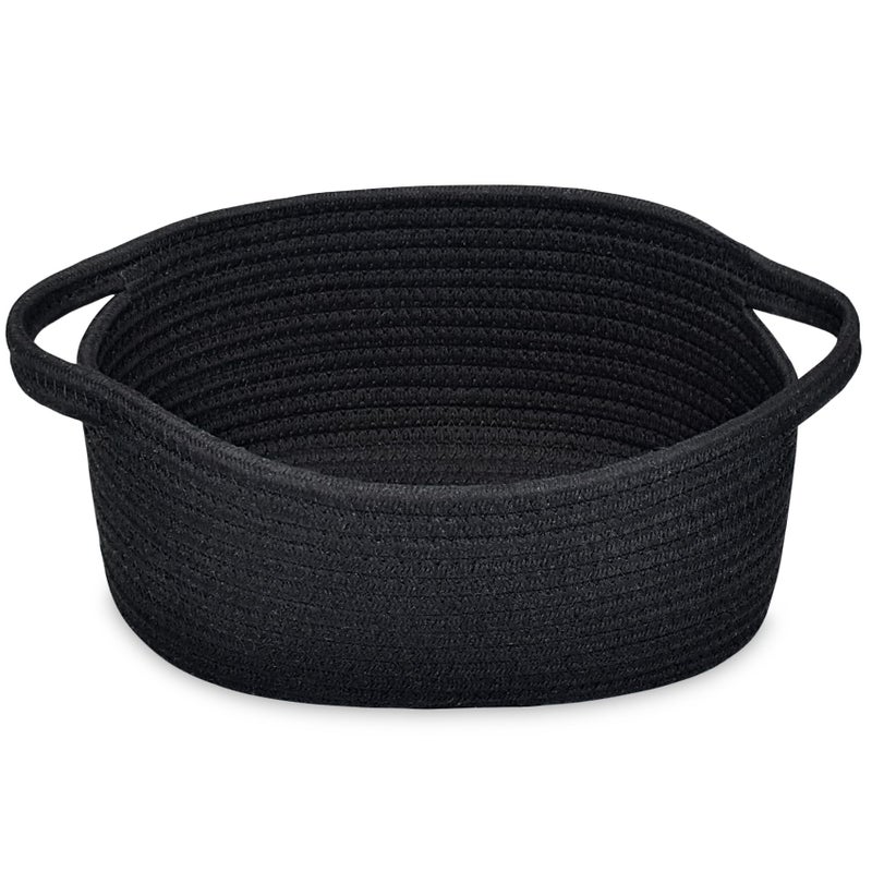 ABenkle Small Woven Baskets 12x8x5 Rope Baby Toy Storage Basket with Handle Durable Gift Basket Empty for Graduation Easter Christmas - Image 2
