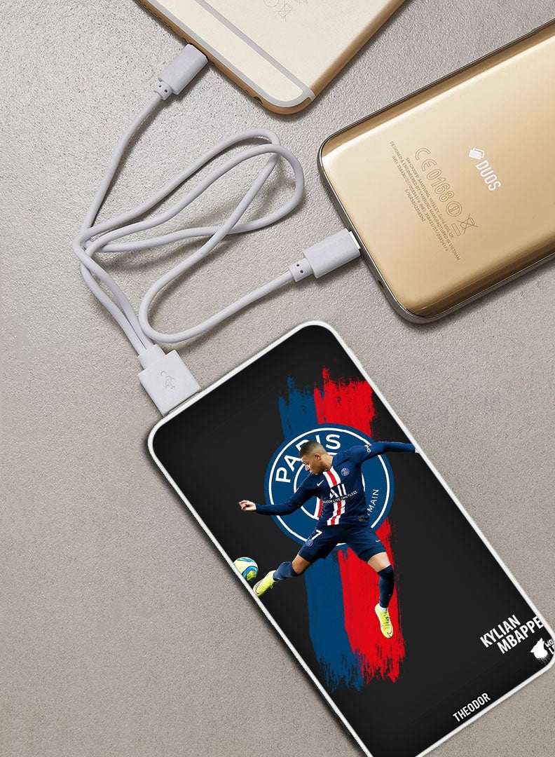 Theodor 10,000 mAh Super Fast Charging Ultra Compact Power Bank with Quick Charge & Power Delivery, Portable Charger For iPhone and Android Football - Image 2