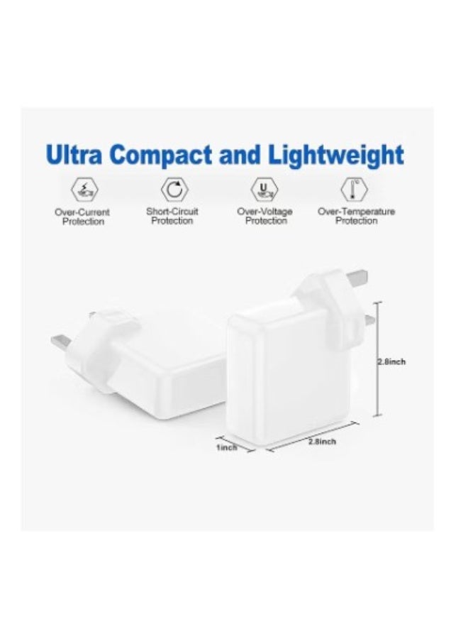 Terabyte Replacement Magsafe 2 45W UK Plug Charger laptop adapter for Macbook 14.85V 3.05A T-tip for Mac Book Air 11 Inch and 13 Inch After Mid 2012 A1465 A1466 A1436 - Image 3