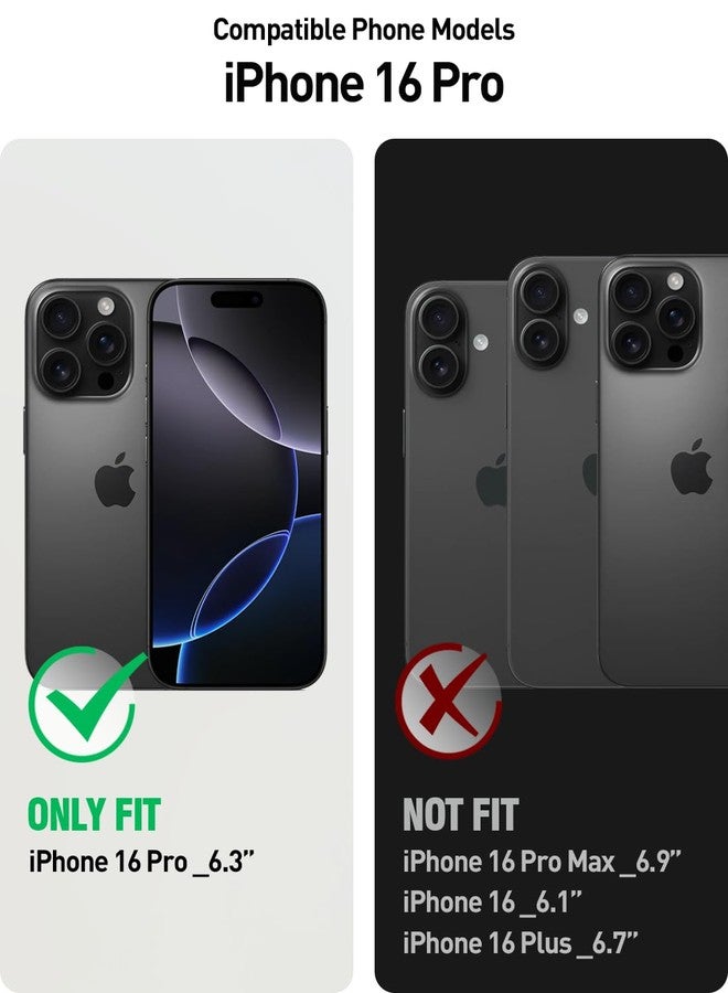 Poetic Revolution Case for iPhone 16 Pro (6.3 inch), [Camera Cover] Full Body Military Grade Rugged Shockproof Case with Kickstand and Built-in Screen Protector (Black) - Image 2