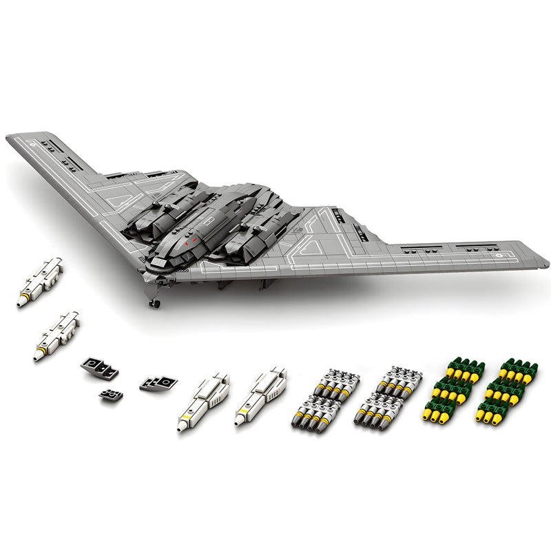 HI-REEKE HIREEKE Fighter Jet Building Block Set B2 Bomber Military Plane Toy for Teen - Image 3