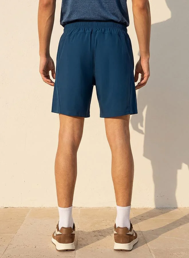 Splash Active Blue Perforated Panel Performance Shorts for Men | Best Price UAE