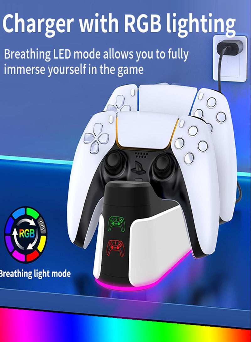 PS5 Controller Charging Station Fast Charge PS5 Charger Dock  for PlayStation 5 Dual Sense Controller USB Type C PS5 Charger Stand with LED Indicator  - Image 3