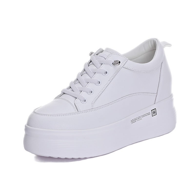 Trendy Sunday 2024 Autumn New Style High Breathable Inner Height Women'S Shoes Mesh White Shoes Casual Sneaker - Image 1