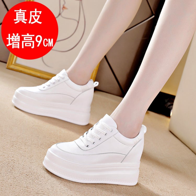 Trendy Sunday 2024 Autumn New Style High Breathable Inner Height Women'S Shoes Mesh White Shoes Casual Sneaker - Image 2
