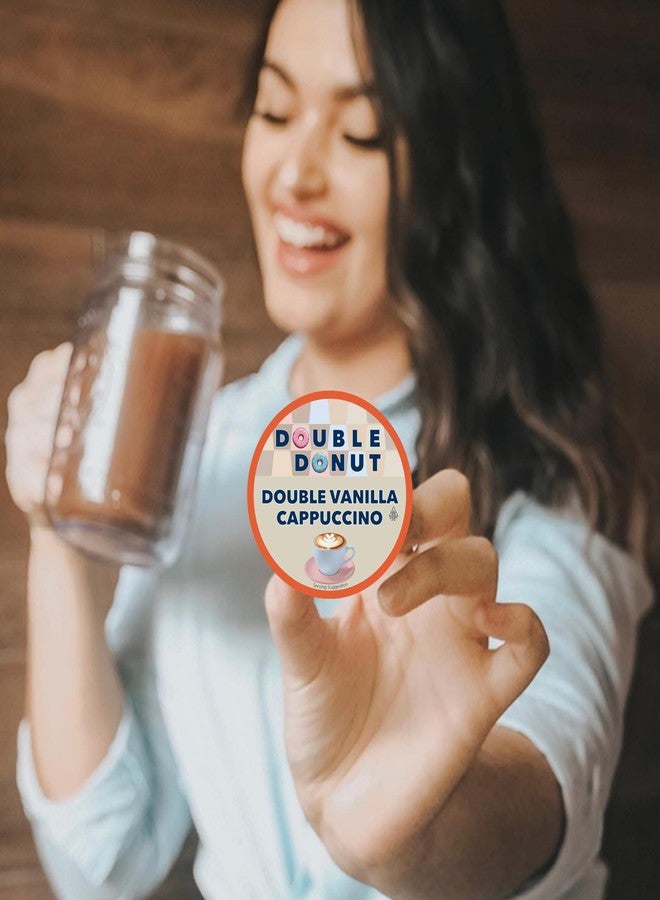 Double Donut Coffee Double Vanilla Cappuccino Pods, 24 Single Serve Cups For Keurig K Cup Brewers In Recyclable Pods - Image 3