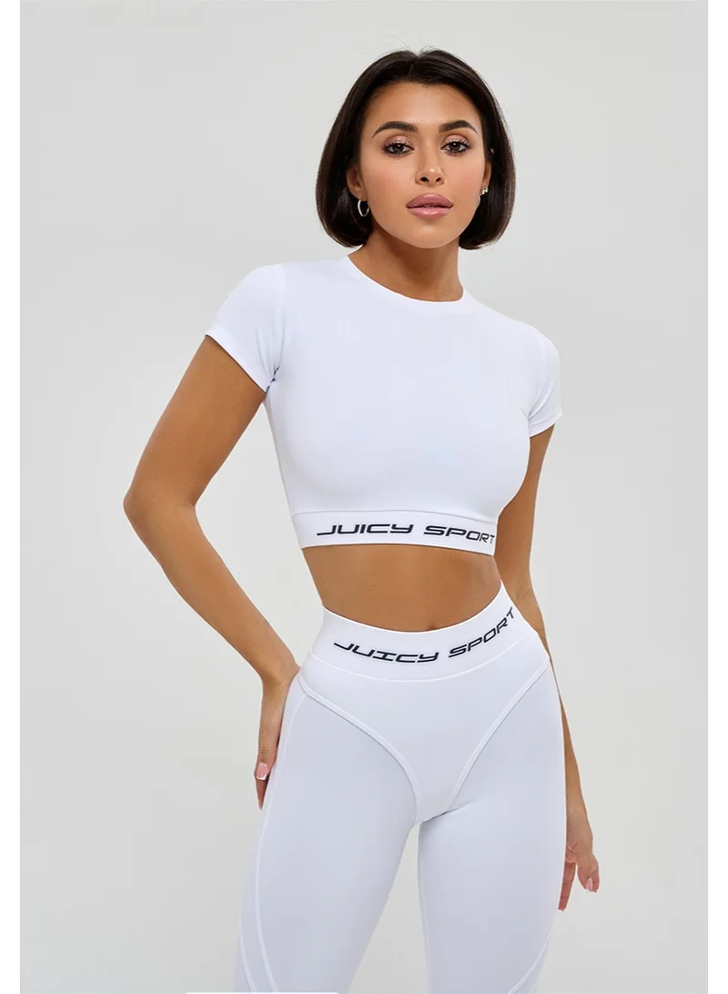 Bona Fide Midi Rash Juicy White Bona Fide Compression Shirts for Women – Long/Short Sleeve Women’s Workout Crop Top - Designed for Gym, Workout and Running for Women | Best Price UAE
