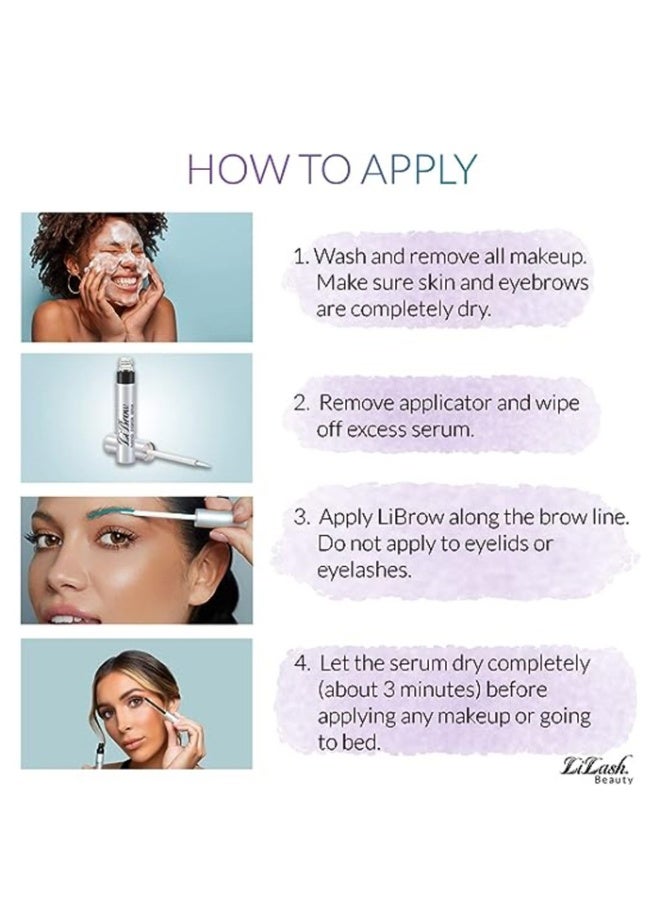 LiBrow Purified Eyebrow Physician-Formulated Serum for Fuller & Thicker Looking Eyebrows Eye Makeup Natural_Eyebrow Enhancer Safe for_Sensitive Skin 3-Months Supply (3ml) - Image 5