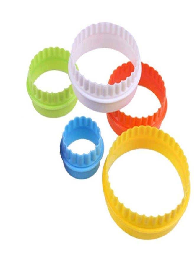 Choco Decor Chocodecor 5 Piece Set Plastic Cupcake Cookie Cutter Cake Mold Biscuit Fondant DIY Cake Kitchen Cooking Tools (Round) - Image 2