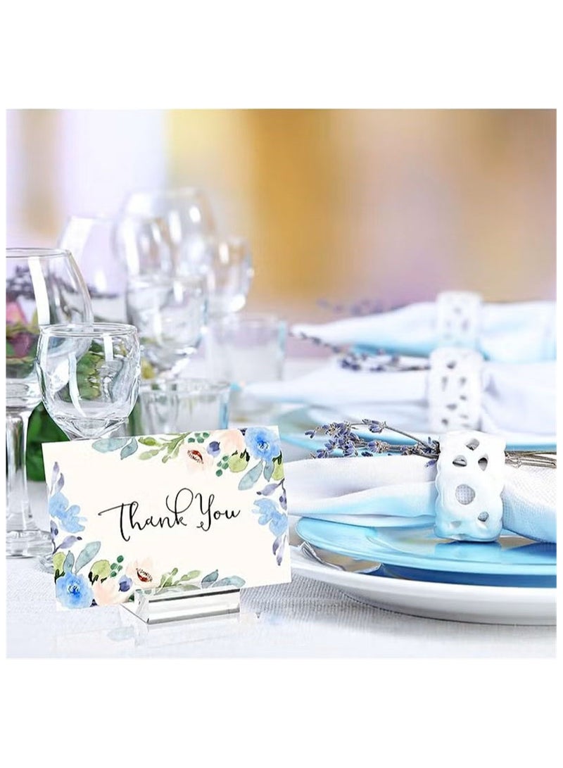 10pcs acrylic stand card holder, acrylic sign holder, table number holder card display stand, suitable for postcard photo wedding party event office business meeting (50*30*10mm)  - Image 5