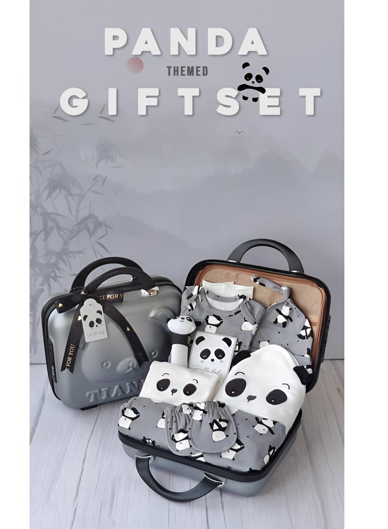 طقم هدايا للأطفال حديثي الولادة مع بدلات وألعاب صغيرة في حقيبة فاخرة للأولاد والبنات 9 في 1 - Image 5