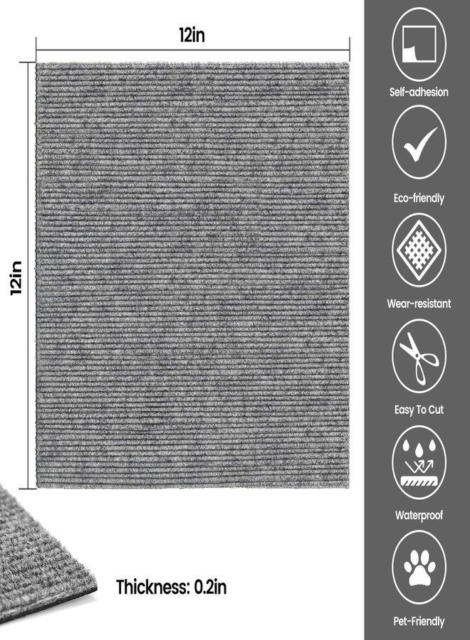 CvoMep 10Pcs Carpet Tiles Peel and Stick 12”x 12” Non-Slip Self Adhesive Squares Carpet Floor Tile Reusable Waterproof Carpet for Living Room Bedroom - Image 2