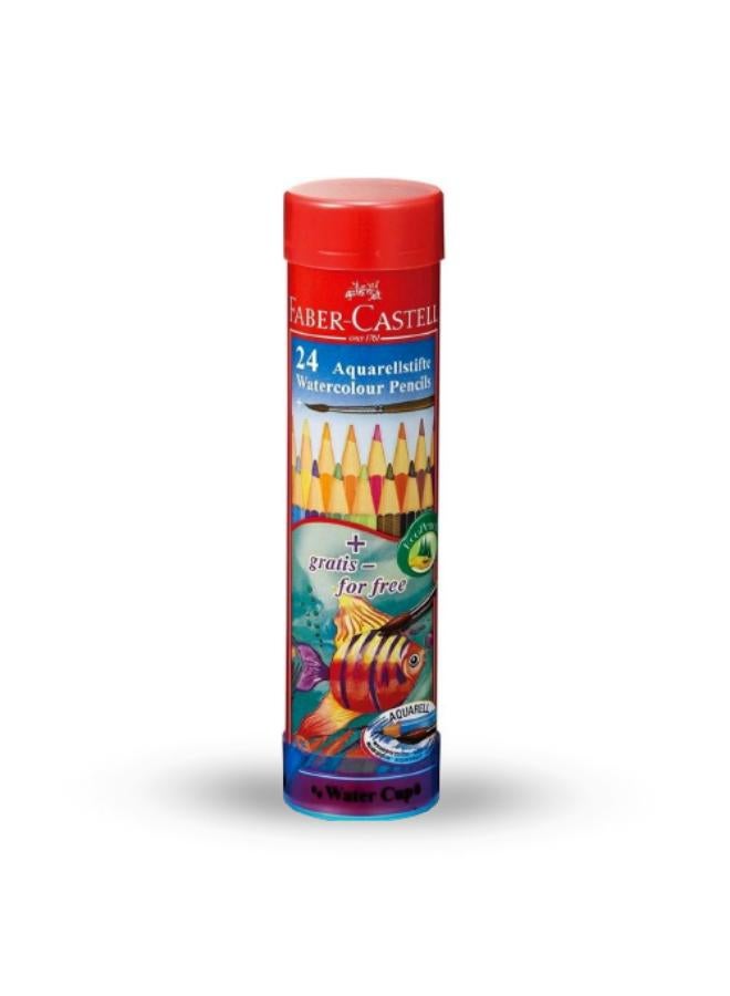 FABER-CASTELL FC Water Color 24 Round Tin Case