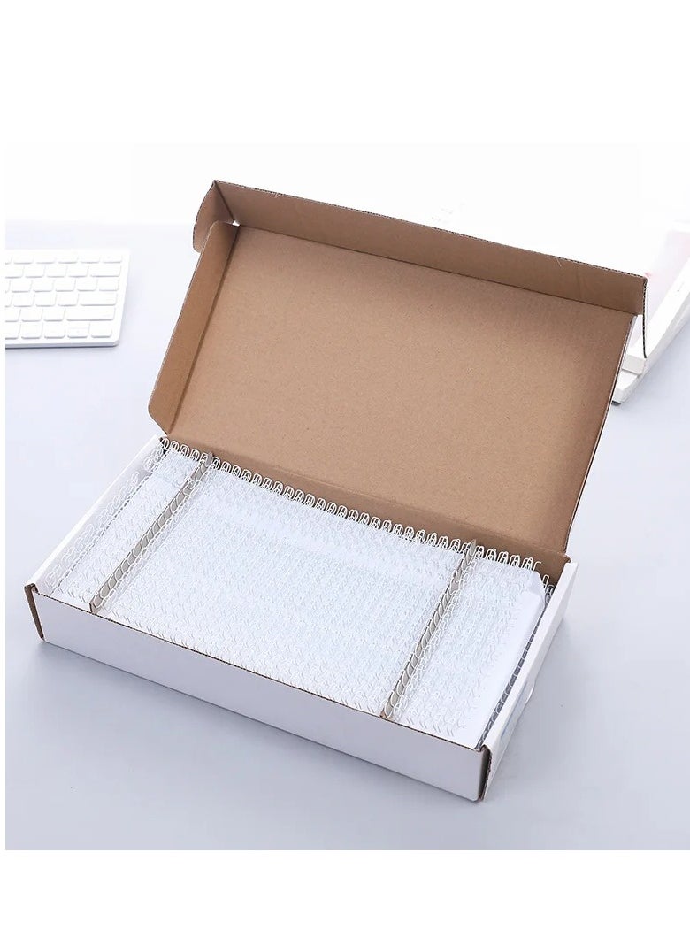 Terabyte Twin Ring Binding Wires A4 23 loops 7/16" 11.1mm (2:1 Pitch) White  - Image 1