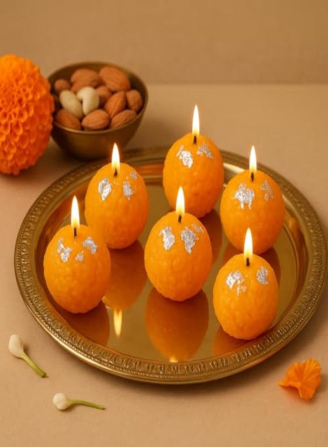 ترو ديكور شموع لادو فاخرة من ترو ديكور، عبوة من 6 شموع ديوالي - Image 2