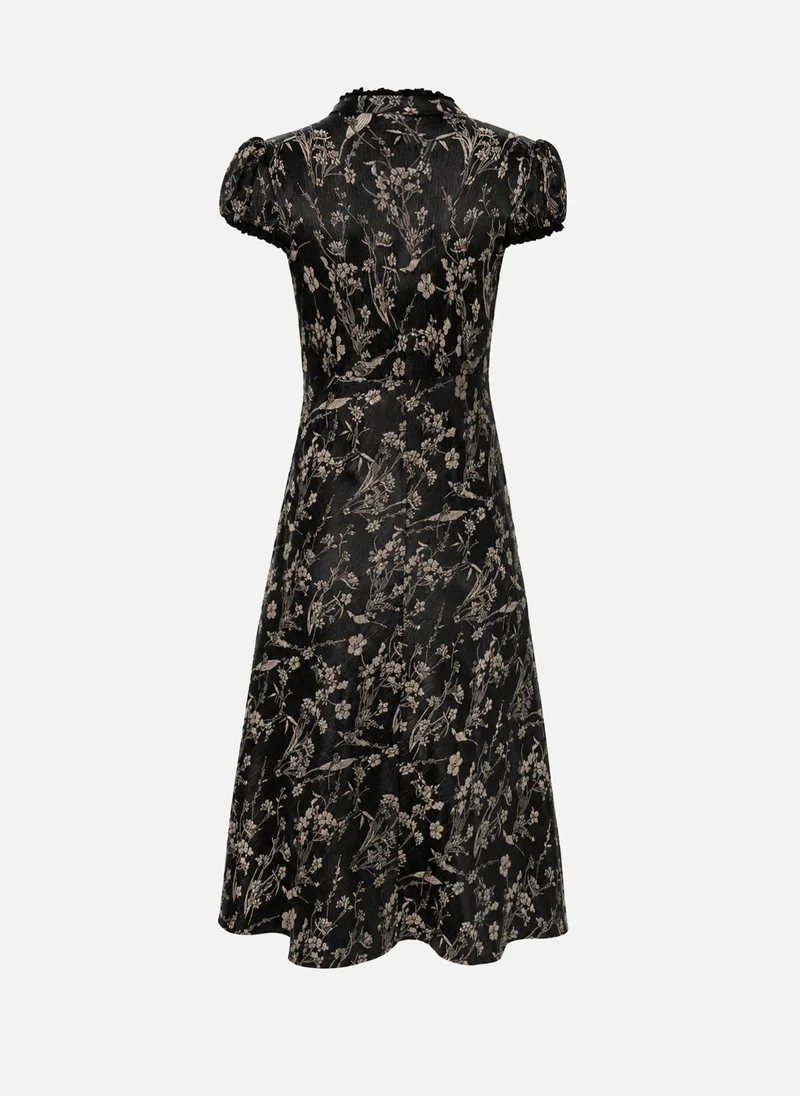 Lichi  Fitted midi dress with a floral pattern for Women | Best Price UAE
