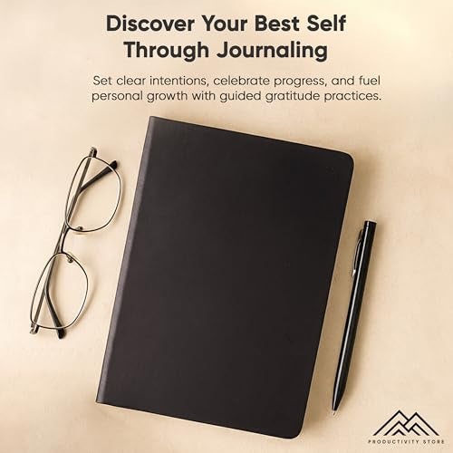 PRODUCTIVITY STORE Gratitude & Self-Care Journal - Guided Mindfulness & Mental Health Journal All-in-One with Prompts for Self Discovery - Daily Journal for Men & Women (A5, Black) - Image 2