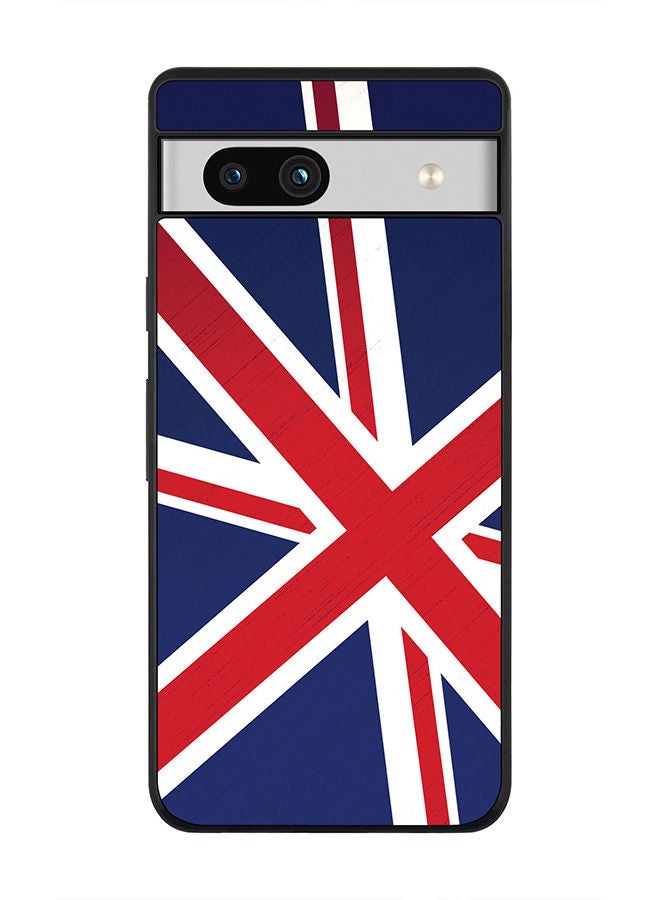 Stylizedd Rugged Black edge case for Google Pixel 7a 5G Slim fit Soft Case Flexible Rubber Edges Anti Drop TPU Gel Thin Cover -  Flag Of UK - Image 1