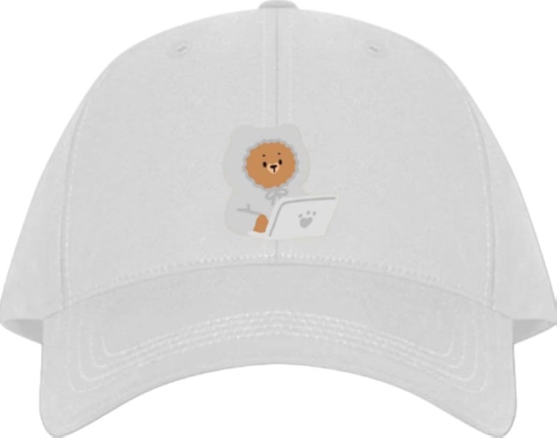 bear Baseball cap White 20
