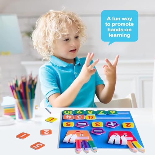 Oligitdi Busy Board for Toddlers,Montessori Toys for Boys Girls 3~6 Year Old, Learning Numbers Felt Board Math Games for Activity Kindergarten Children - Image 2