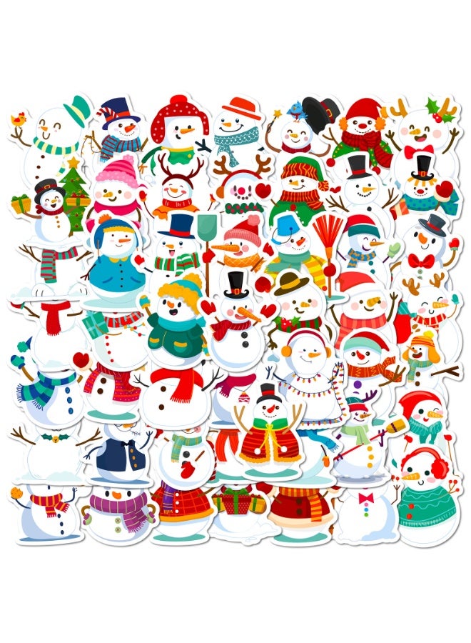 NIBEMINENT 50 Pcs Merry Christmas Deco Kit Waterproof Stickers, High Definition Printing Bright Colors, Suitable for Laptop Skateboard Luggage Water Bottle Guitar DIY - Image 2