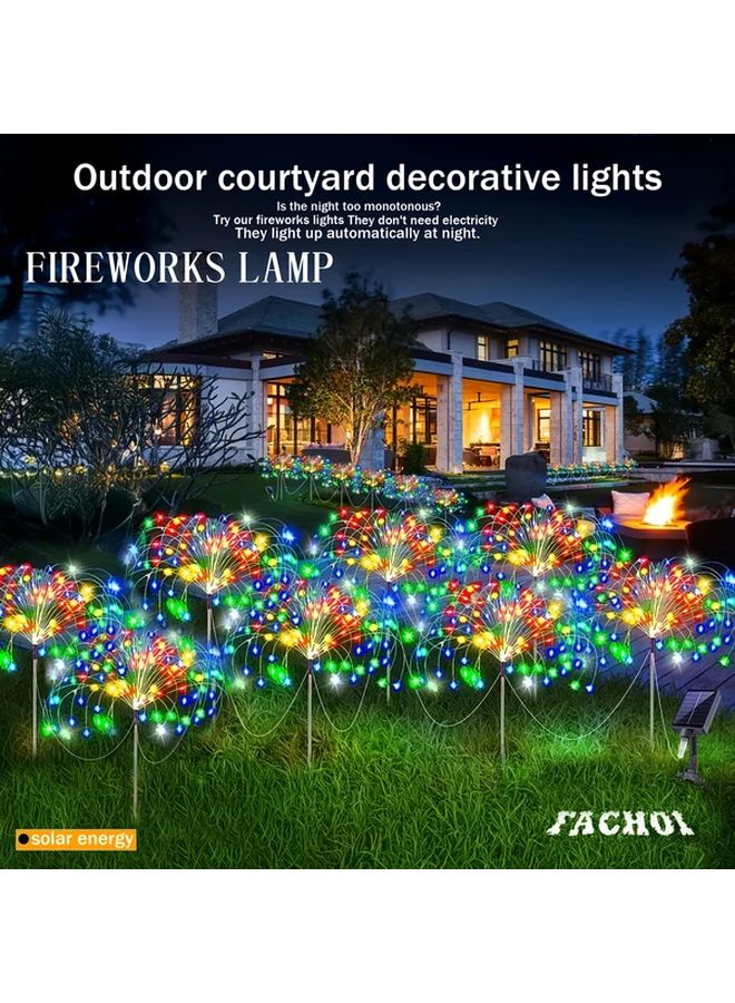 4 قطع 320 مصباح LED أضواء الألعاب النارية الشمسية لتزيين الحدائق الخارجية 8 أوضاع تشغيل وإيقاف تلقائي - Image 2