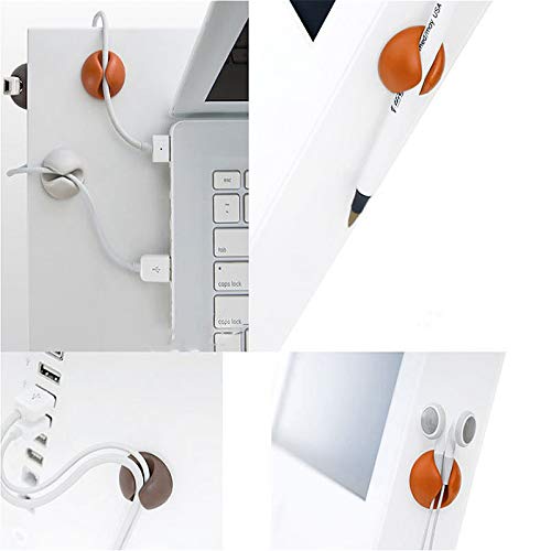 CONNECTWIDE CONNECTWIDE Bunny Multipurpose Silicone Rabbit Ears Desktop Wire Device Cable Drop Clips Holder Organizer Set of 6  - Image 3