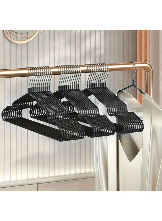 60Pcs Non Slip Heavy Duty Metal Clothes Hangers Green 16 Inch Durable Space Saving Hanger - Image 2