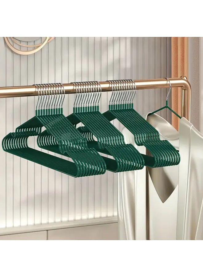 60Pcs Non Slip Heavy Duty Metal Clothes Hangers Green 16 Inch Durable Space Saving Hanger - Image 3
