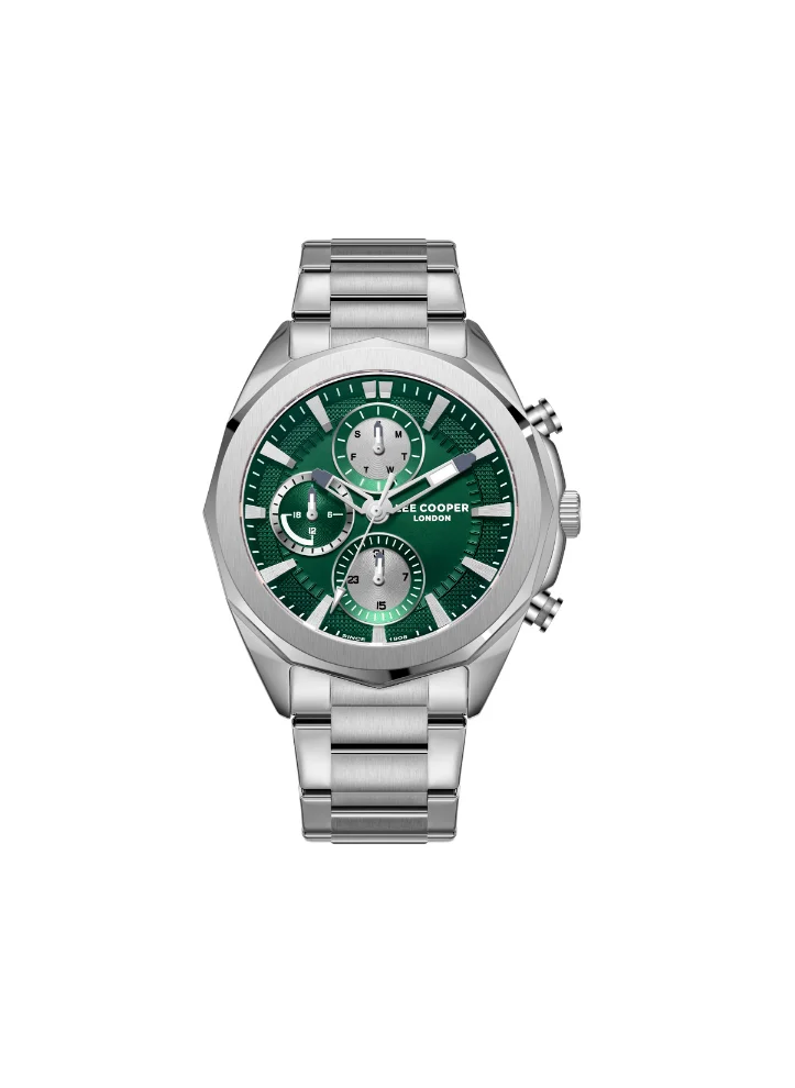 Lee Cooper Men's Multi Function Display Watch With Silver Metal Strap - LC08005.370