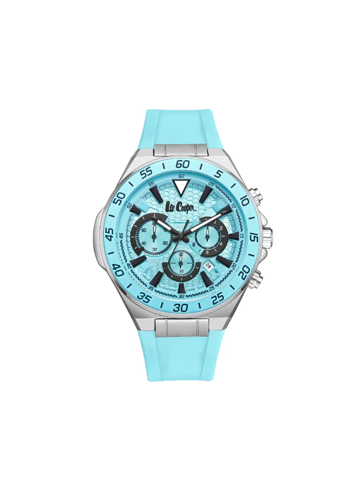 Lee Cooper Men's Multi Function Display Watch With Dark Blue Silicone Strap - LC08003.099
